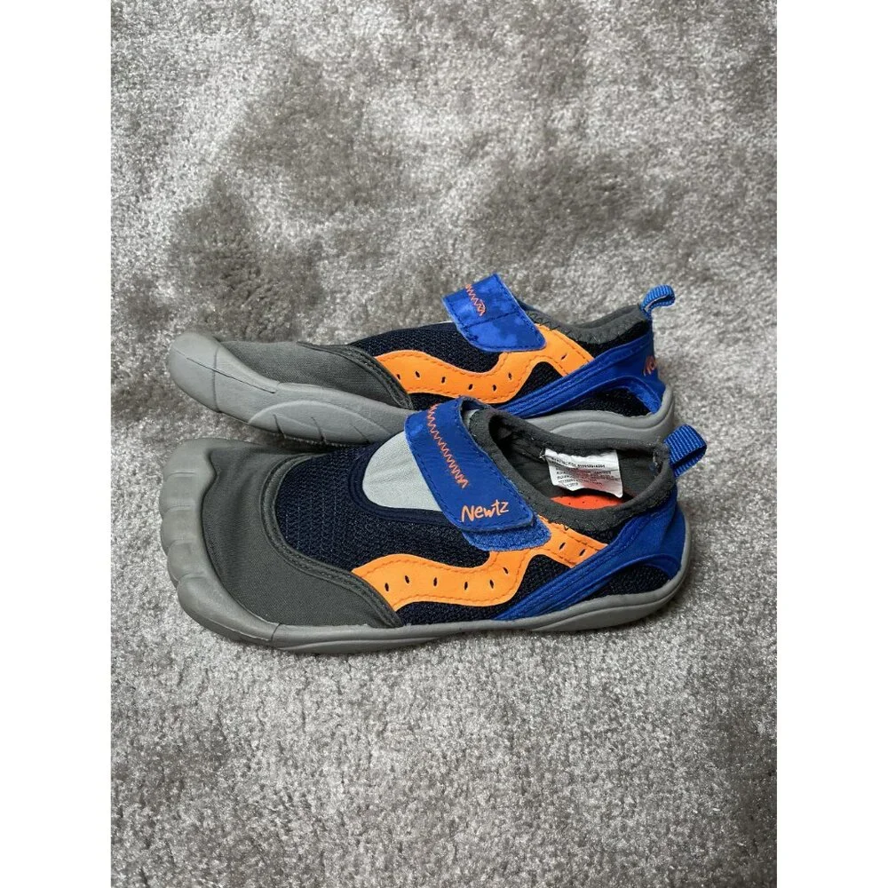 NeatZ Kids Water Shoes Size 13/1 Blue Orange‎ Mesh Fast Drying